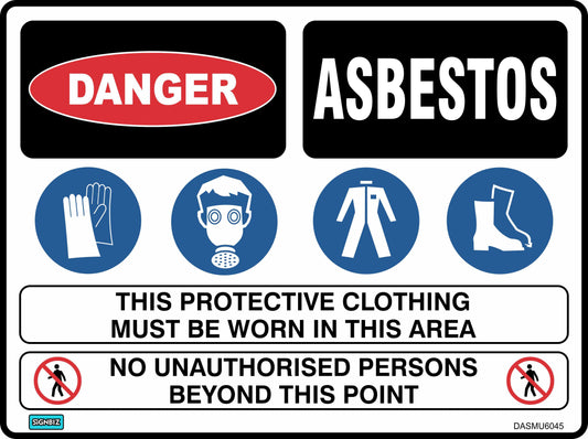 Danger Asbestos Mandatory Site Sign