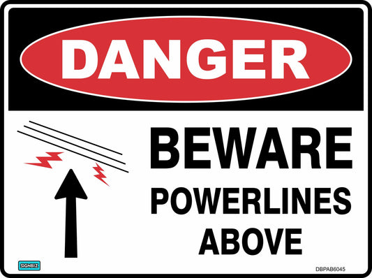 Danger Beware Powerlines Above