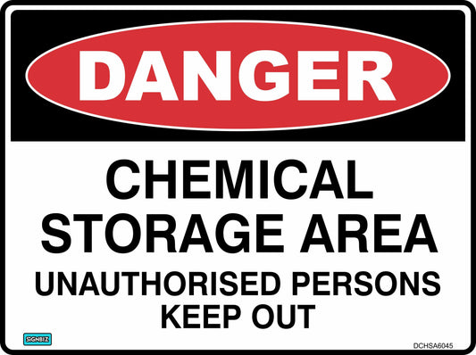 Danger Chemical Storage Area