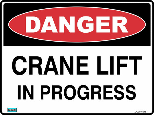 Danger Crane Lift In Progress