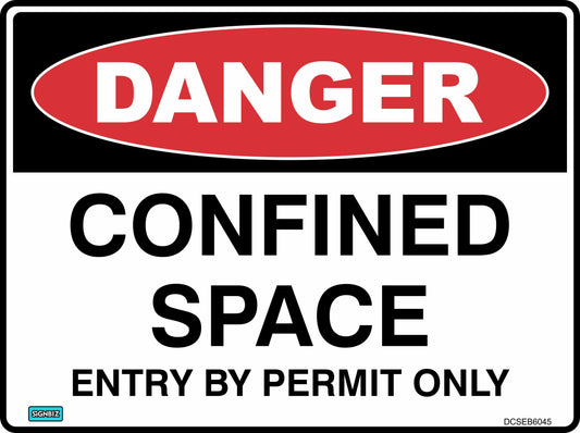 Danger Confined Space Entry By Permit