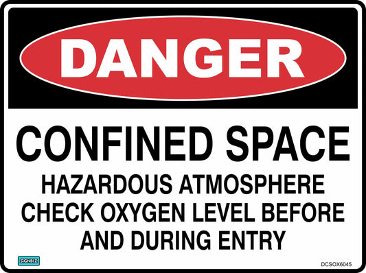 Danger Confined Space Check Oxygen Level