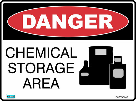 Danger Chemical Storage Area B&W