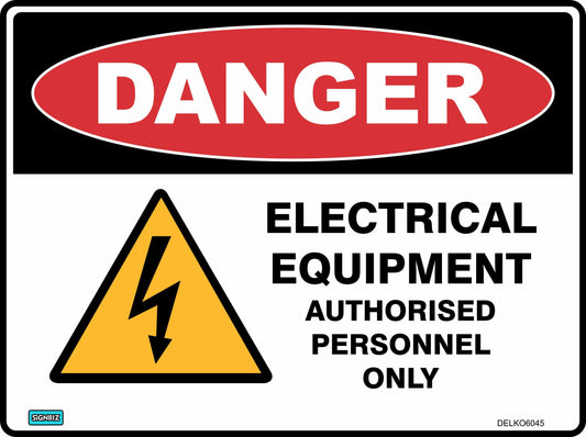 Danger Elec Equip Auth Personnel