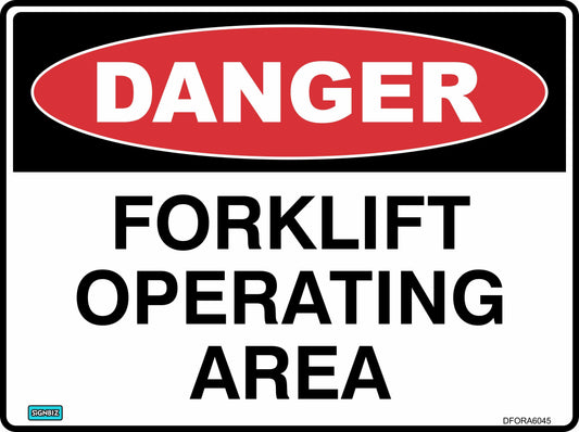 Danger Forklift Operating Area
