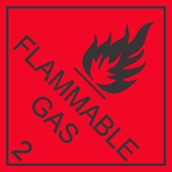 DANGEROUS GOODS FLAMMABLE GAS 2