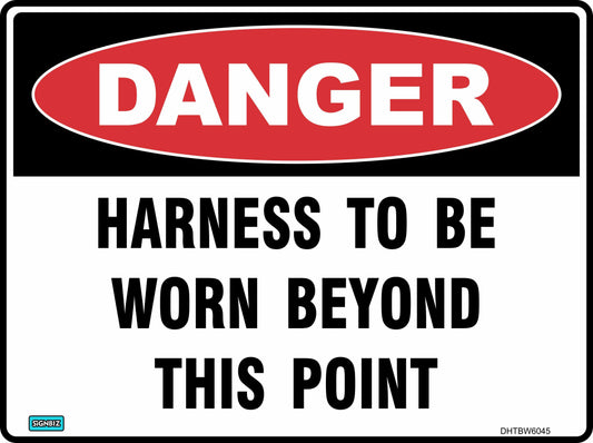 Danger Harness To Be Worn