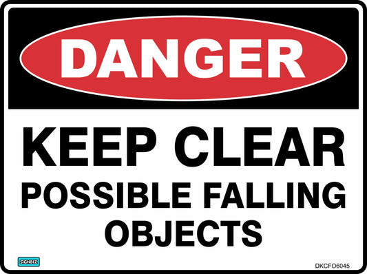 Danger Keep Clear Poss Falling Obj