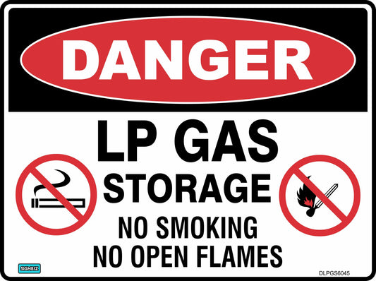Danger Lpg Stg No Smoking