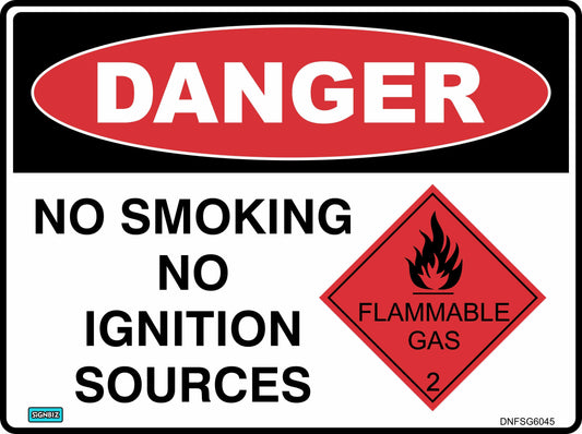 Danger No Smoking Flam Gas