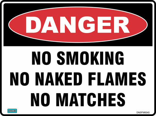 Danger No Smoking No Naked