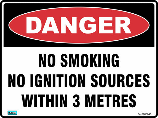 Danger No Smoking Within 3M