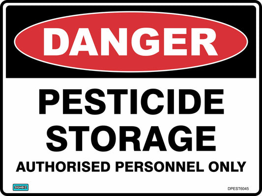 Danger Pesticide Storage
