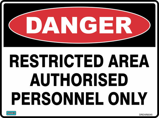 Danger Res Area Auth Person