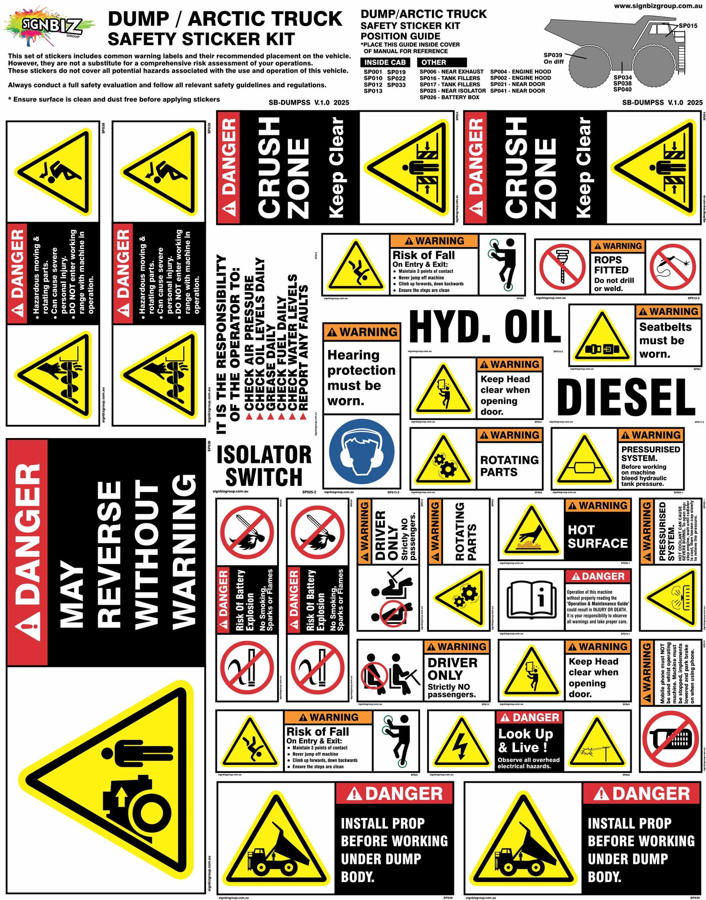Sticker Kit - Dump Truck