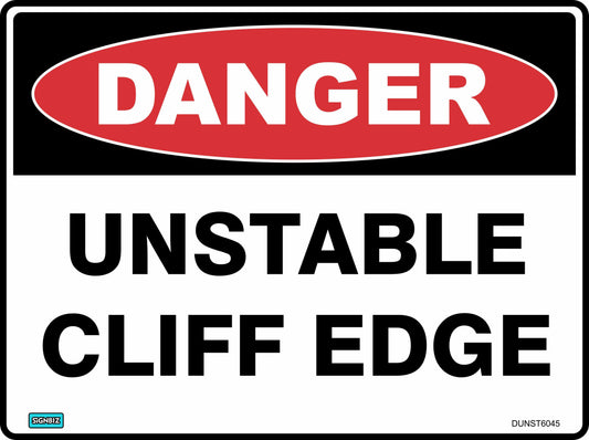 Danger Unstable Cliff Edge