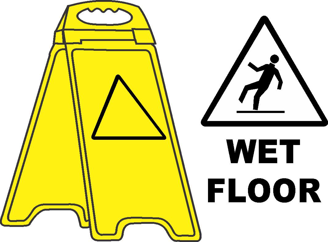YELLOW FLOOR STAND WET FLOOR