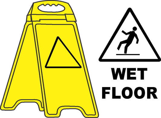 YELLOW FLOOR STAND WET FLOOR