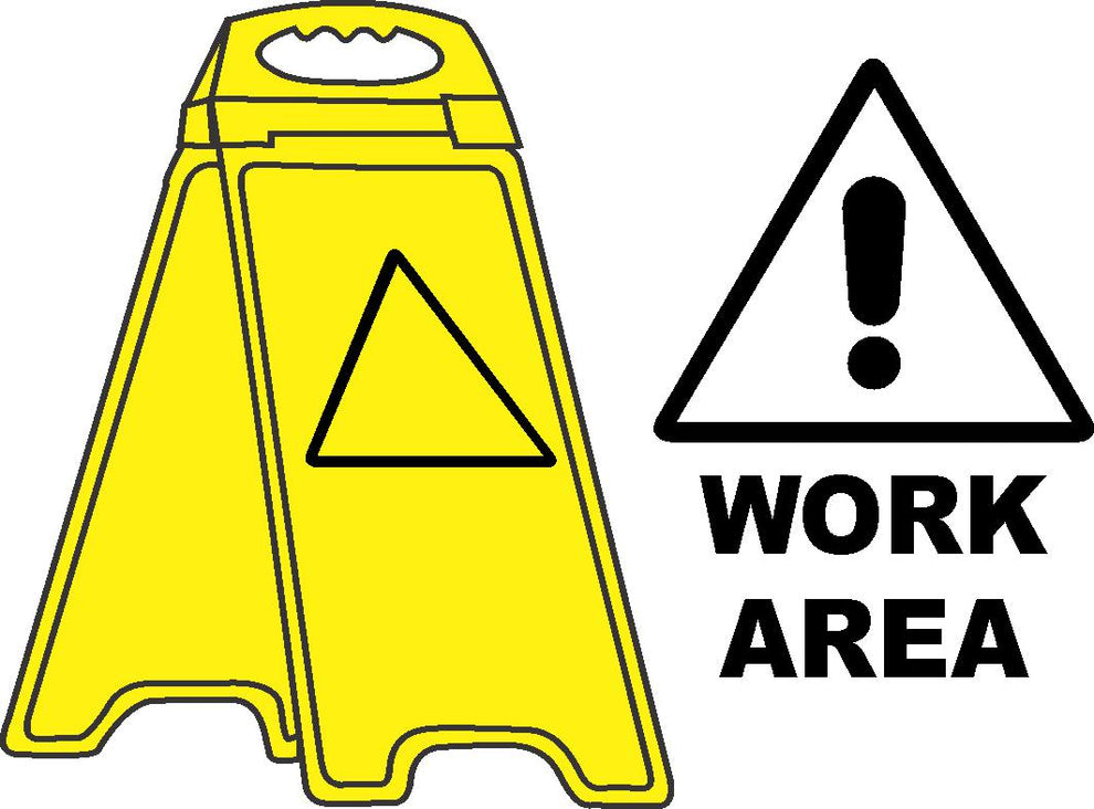 YELLOW FLOOR STAND WORK AREA – Signbiz