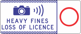G6-329n - Speed Camera Heavy Fines Loss Of Licence (with speed limit on right)