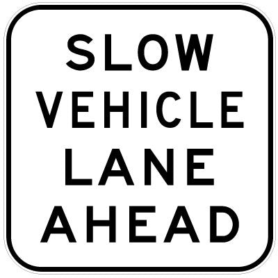 G9-10 - Slow Vehicle Lane Ahead