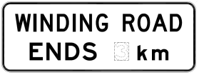 G9-17 - Winding Road Ends __km