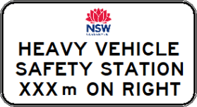 G9-249-4n - Heavy Vehicle Safety Station __m On Right