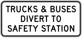G9-343n - Trucks & Buses Divert To Safety Station