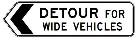 G9-5-4(L) Detour For Wide Vehicles (Left)