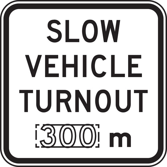 G9-50 - Slow Vehicle TURNOUT (x)m