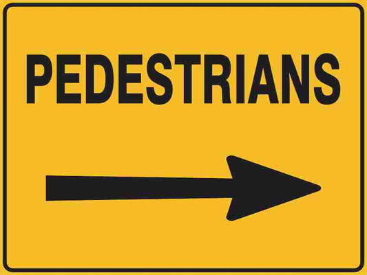 SWING STAND SIGN ONLY - PEDESTRIAN RIGHT