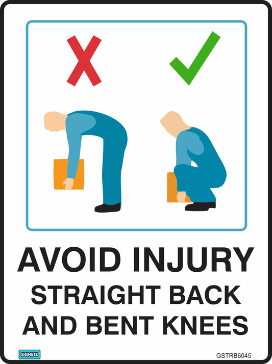Avoid Injury Straight Back Bent Knees
