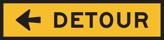 Detour Left Arrow (MMS Insert)