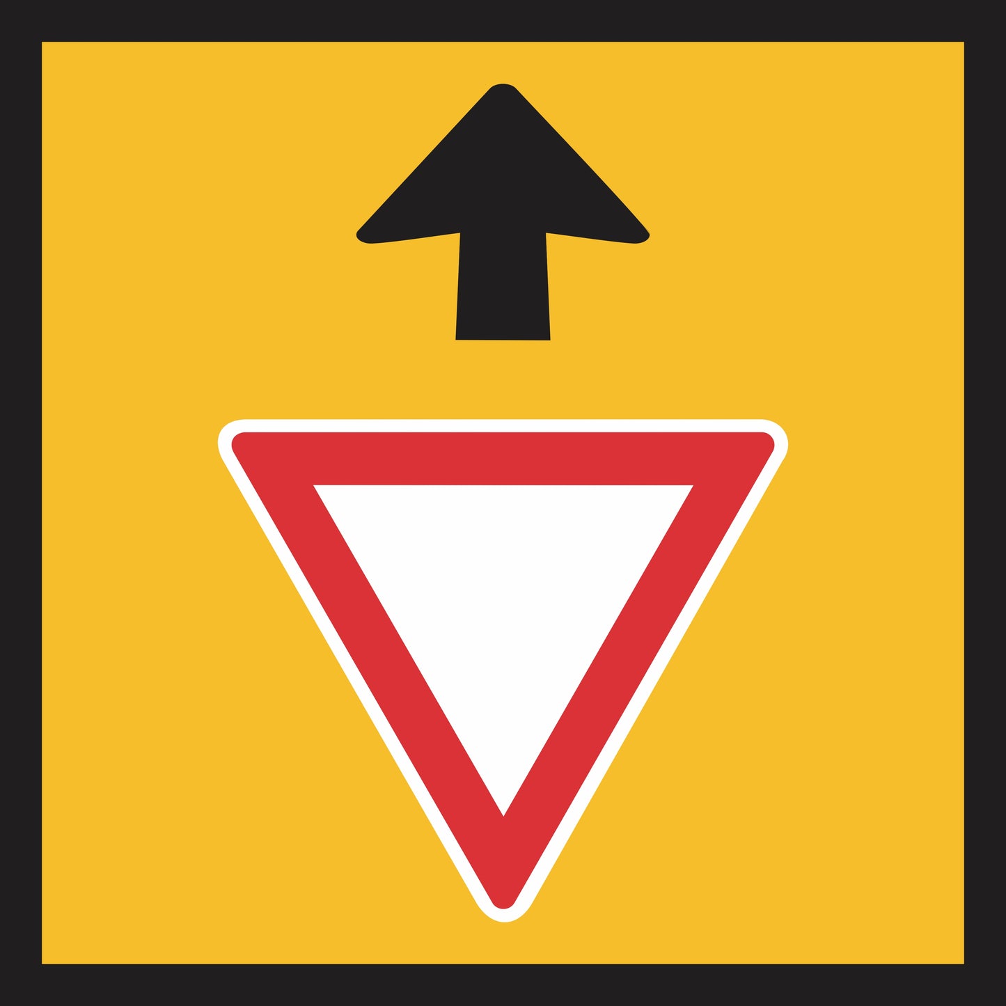 Give Way Sign Ahead (MMS Insert)