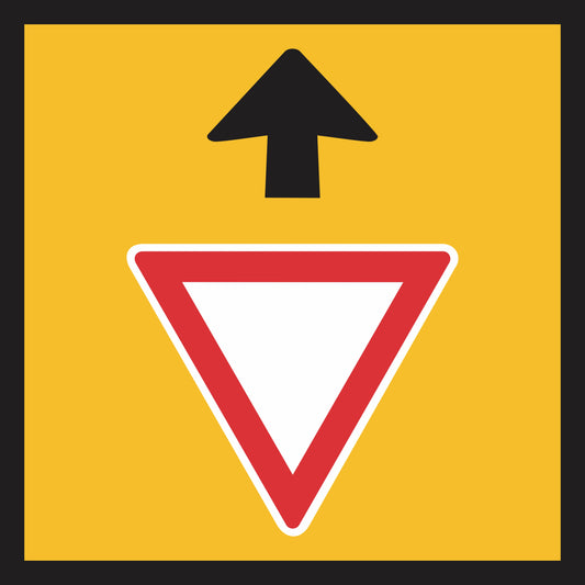 Give Way Sign Ahead (MMS Insert)
