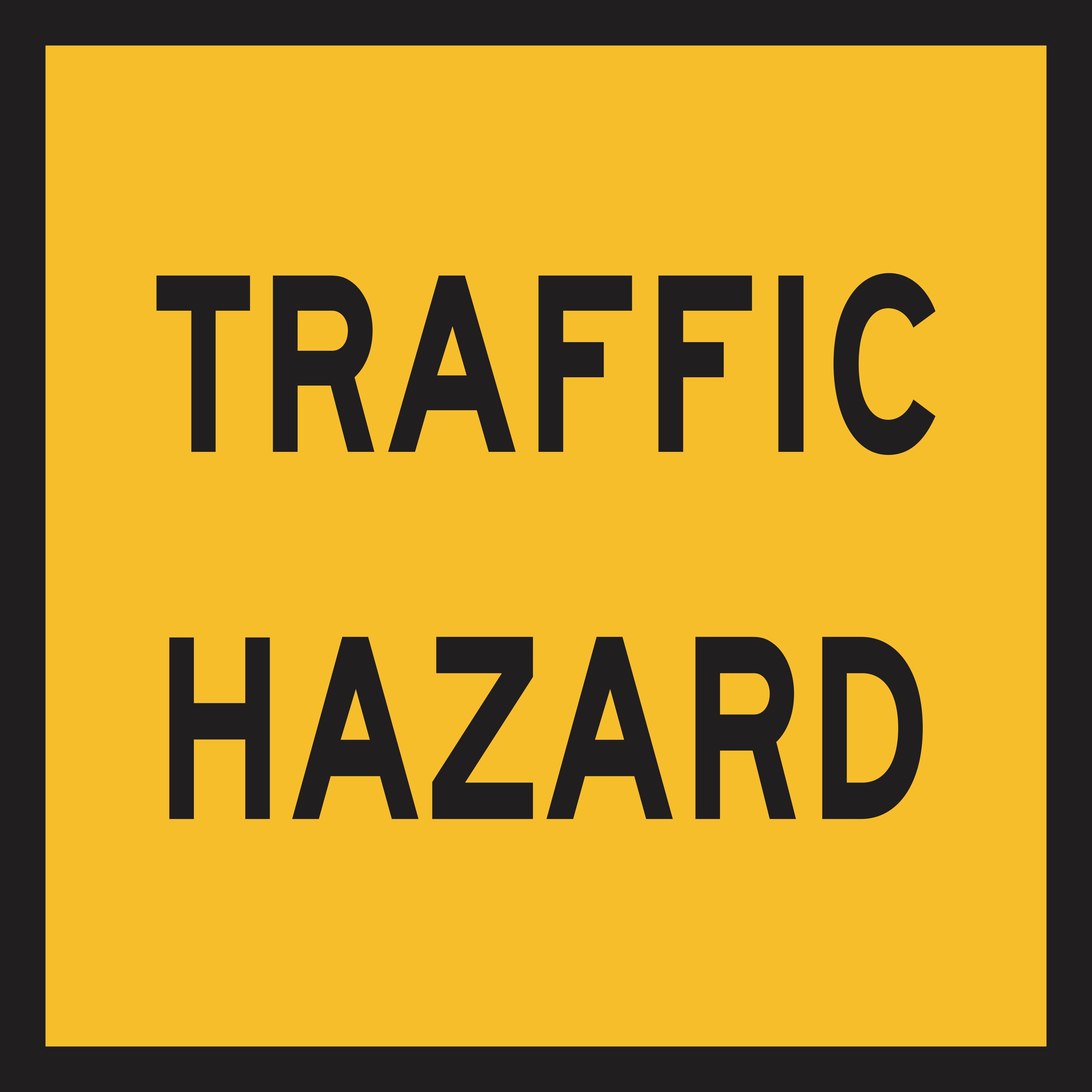 Traffic Insert Traffic Hazard (MMS Insert) – Signbiz