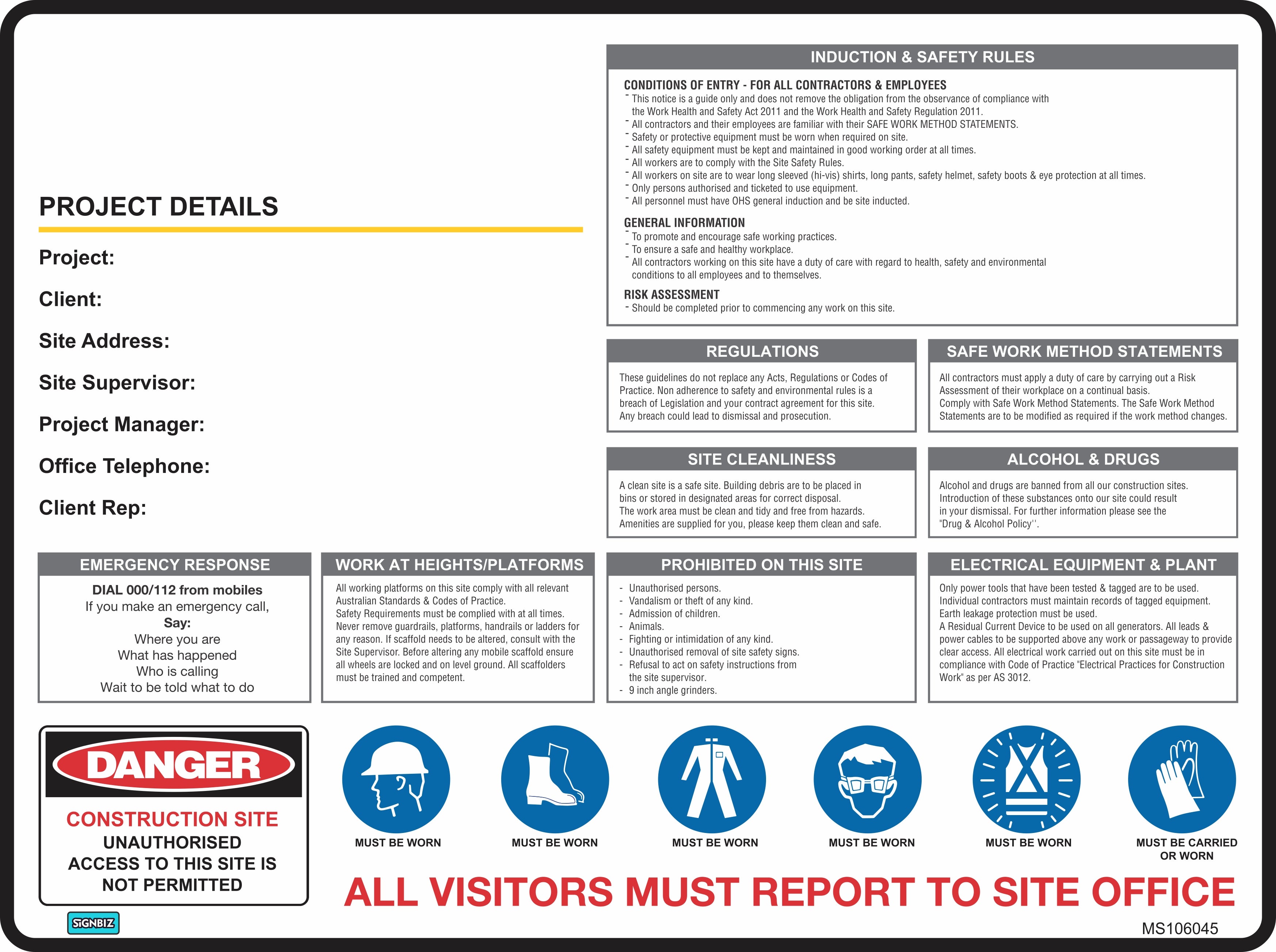 Contoh Sign Project Mandatory Multi Safety Sign Project Details – Signbiz