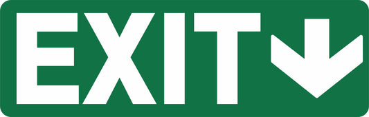 EXIT SIGN - EXIT DOWN
