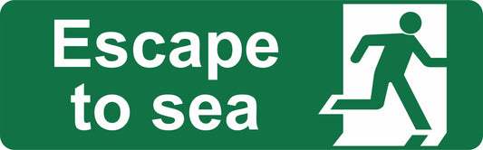 EXIT SIGN - ESCAPE TO SEA