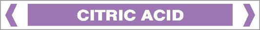 Pipe Marker - ACID / ALKALI - CITRIC ACID