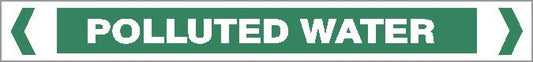 Pipe Marker - WATER - POLLUTED WATER