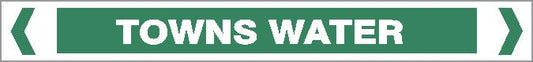 Pipe Marker - WATER - TOWNS WATER
