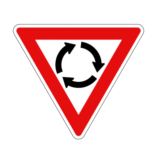R1-3 Roundabout Give Way (Symbolic)