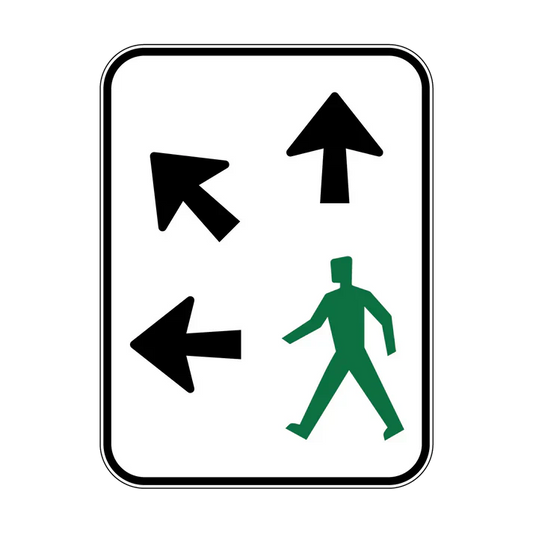 R3-5(L) Pedestrians May Cross Diagonally (Left)
