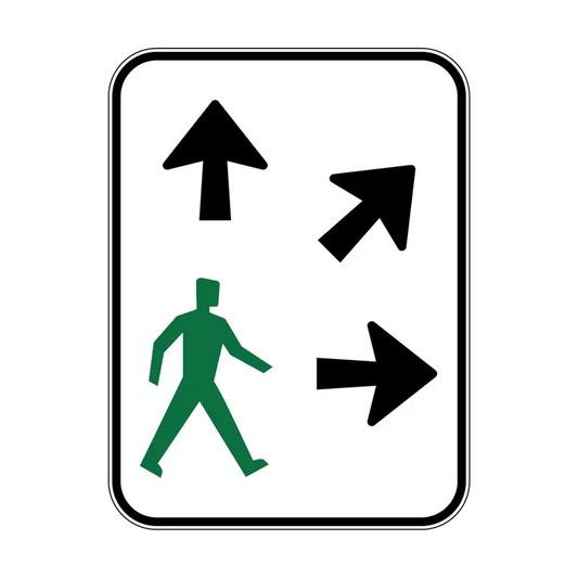 R3-5(R) Pedestrians May Cross Diagonally (Right)