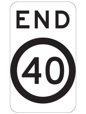 R4-12 End Speed Limit (Symbolic)