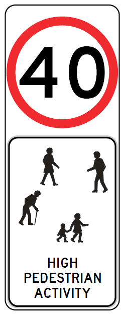 R4-237-2n High Pedestrian Activity 40
