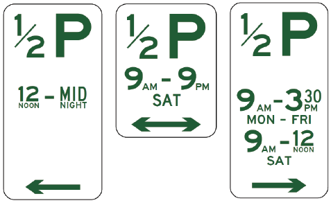 R5-16 Parking (1/2 Hour)