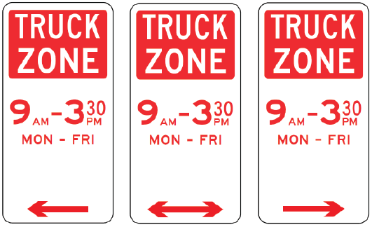 R5-24 Truck Zone (with times)