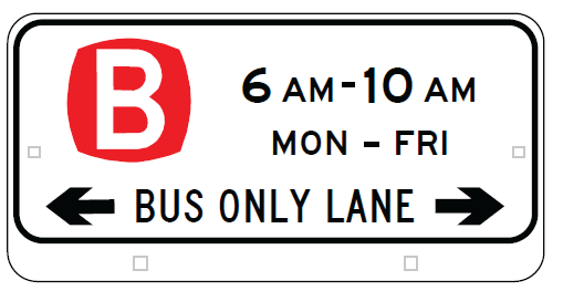 R5-311-1n Bus Only Lane (AM) repeater